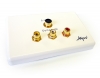 Amped Classic S-Video and 3x RCA Composite + L & R Audio (White Wall Plate) (Thumbnail )