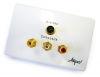Amped Classic S-Video and 3x RCA Composite + L & R Audio (White Wall Plate) (Thumbnail )