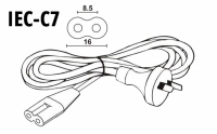 2m IEC C7 Power Cable (IEC-C7 Appliance Power Cord) - WHITE (Thumbnail )