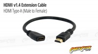 30cm HDMI Extension Cable (Type-A Male to Female) (Thumbnail )