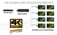 Avencore Halon Series Ultra HD 4K Powered 8-Way HDMI Splitter & Extender (Thumbnail )