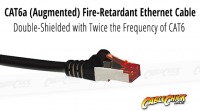 5m CAT6A Professional RJ45 Shielded Ethernet Cable (Black) (Thumbnail )