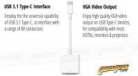 15cm USB 3.1 Type-C to VGA Cable Adapter (Thumbnail )