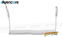 Avencore Crystal Series 1.5m Coiled 3.5mm Stereo Extension Cable (Male to Female) (Thumbnail )