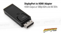 DisplayPort to HDMI 4K/60Hz Adapter (Male to Female) (Thumbnail )