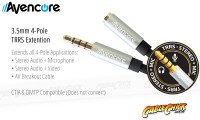 1m Avencore Crystal Series 4-Pole TRRS 3.5mm Extension Cable (Male to Female) (Thumbnail )