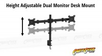 Dual Screen Desk Mount Bracket (2x 8Kg) (Thumbnail )