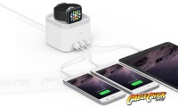 Power-Time Apple Watch Charging Cradle & 3-Port USB Charger (Thumbnail )