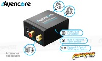 Avencore Digital to Analog Audio Converter (TOSLINK & Digital Coaxial to Stereo Audio) (Thumbnail )