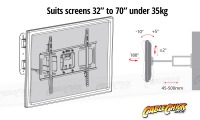 Premium Universal TV Wall Mount Bracket with Extendable Dual Pivot Arms & Tilt (35kg) (Thumbnail )