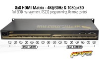High-End HDMI 8x8 True Matrix Switch & Splitter (Supports Ultra HD 4K@30Hz) (Thumbnail )