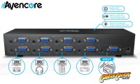 Avencore Powered 8-Way VGA Splitter with Audio (500MHz) (Thumbnail )