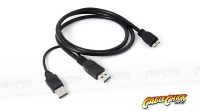 50cm USB 3.0 External HDD Data & Power Y-Cable (USB 3.0 Micro to 2x Type-A) (Thumbnail )