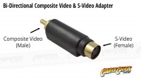 Composite Video (Male) S-Video (Female) Gold Plated Adapter (Thumbnail )