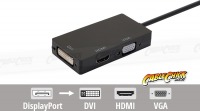 3-in-1 DisplayPort to VGA / DVI / HDMI Cable Adaptor (Thumbnail )