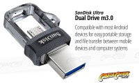 128GB SanDisk Ultra Dual USB 3.0 Drive with USB Type-A & Micro USB Interfaces (Thumbnail )