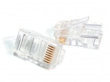 RJ45 8P8C, Plug, Round Solid 100pk (Thumbnail )