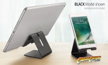 Universal Aluminium Phone Stand - Silver (for Phones & Small Tablets) (Thumbnail )