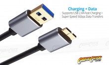 Premium 0.5m Micro-USB 3.0 Super-Speed Cable for HDDs (A to Micro-B 10-Pin) (Thumbnail )