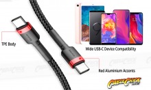Premium 1m USB-C 60W Cable (Black) (Thumbnail )