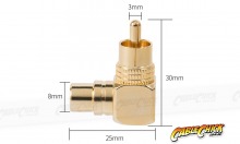 Premium Right-Angled RCA Adapter (Thumbnail )