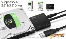 USB 3.0 to SATA HDD Adapter Cable Kit (Supports SSD, 2.5" & 3.5" SATA Drives) (Thumbnail )