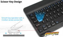 Rechargeable Mini Bluetooth Keyboard (Black) (Thumbnail )