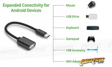 Premium Aluminium 10cm Micro-USB OTG Cable (USB 2.0 On-The-Go Cable) (Thumbnail )