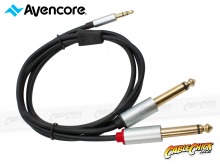 2m Avencore Crystal Series 3.5mm Stereo to 6.5mm Dual Mono Audio Cable (Thumbnail )