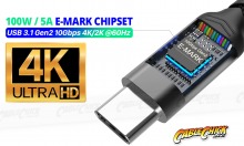 2m Premium Aluminium USB-C Fast-Charging Cable (USB 3.1 Gen2 - 10Gbps, 100W/5A, 4K/60Hz) (Thumbnail )