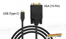 1.8m USB Type-C to VGA Cable (1080p/60Hz) (Thumbnail )