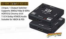 3-Port Passive HDMI 2.0 Switch (UltraHD 4K @ 60Hz) (Thumbnail )