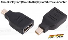 Mini-DisplayPort to DisplayPort Adapter (Male to Female) - Thunderbolt Socket Compatible (Thumbnail )