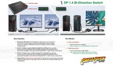 Bi-Directional DisplayPort 1x2 Splitter & 2x1 Switch (Supports 8K/30Hz) (Thumbnail )