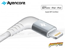 Avencore Platinum Series 1.5m Right-Angled Apple Lightning Cable (MFi Certified USB to Lightning 3A) (Thumbnail )