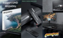 UltraHD 4K HDMI 6x2 True Matrix Switch & Audio Extractor (HDMI 2.0 Supports 4K@60Hz) (Thumbnail )