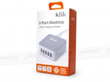 5-Port 40W USB Charger (2.4A / Socket - 8A Total) (Thumbnail )