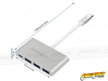 4-Port USB Hub with USB-C Interface (3x USB 3.0 + USB-C 60W PD) (Thumbnail )