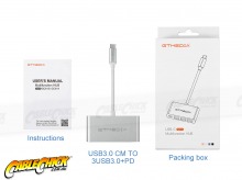 4-Port USB Hub with USB-C Interface (3x USB 3.0 + USB-C 60W PD) (Thumbnail )