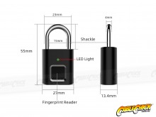 Small Keyless Smart Fingerprint Padlock - Rechargeable (Black) (Thumbnail )