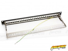 24 Port Unloaded and Shielded CAT6a Keystone Patch Panel (Thumbnail )