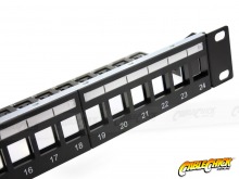 24 Port Shielded CAT6A Keystone Patch Panel (Keystones included) (Thumbnail )