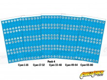 Avencore Tiger Tags 160 Numbered Cable Labels (Cyan) (Thumbnail )