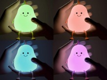 Charming Pear-Shaped Nursery Night Light (Multi-Mode, USB-C Rechargable) (Thumbnail )