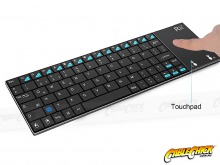 Rii 2.4GHz Rechargeable Compact Wireless Keyboard with Touchpad (Thumbnail )
