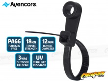 Avencore Tiger Ties - UV Stable Mounting Head Cable Ties 100mm x 3.6mm (100pk) (Thumbnail )