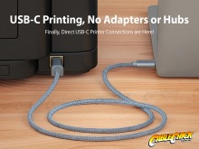 Premium 2m USB-C Printer Cable (USB-C to USB 2.0 Type-B Cable) (Thumbnail )