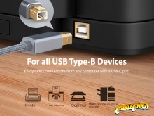 Premium 2m USB-C Printer Cable (USB-C to USB 2.0 Type-B Cable) (Thumbnail )