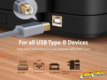 Premium 1m USB-C Printer Cable (USB-C to USB 2.0 Type-B Cable) (Thumbnail )