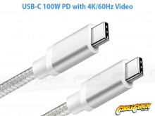 1.8m USB-C Cable (USB 3.2 Gen1 - 5Gbps, 100W PD, 4K/60Hz) - WHITE (Thumbnail )